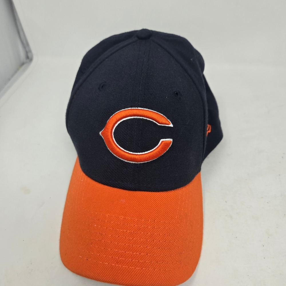 Chicago Bears New Era 39THIRTY Hat Navy Blue Orange NFL Stretch Fit L/XL Cap